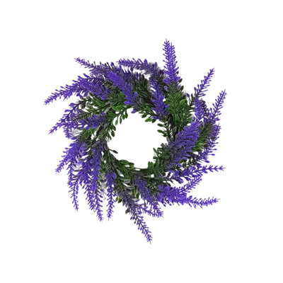  Faux fleurs artificielles pour la décoration intérieure Fleur de Pâques artificielle Couronne de lavande Pendentif couronne de printemps Printemps Fenêtre Herbe Couronne de plantes artificielles et décoration florale
