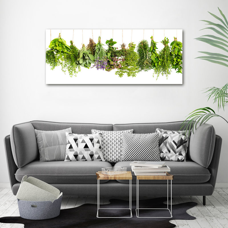 Herbs On A String - No Frame Print on Canvas