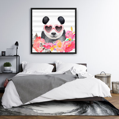 " Panda With Heart-shaped Glasses "