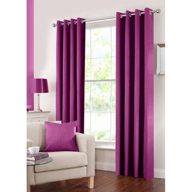 Ensemble de 2 rideaux occultants Solar Max, Fuchsia