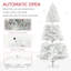 Arbre de Noël non éclairé 9 pi HOMcom: base en acier à ouverture automatique, blanc