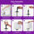 Dimmable Glass Table Lamp Set with DIY Fillable Base, Bulbs, Touch Control and USB Ports