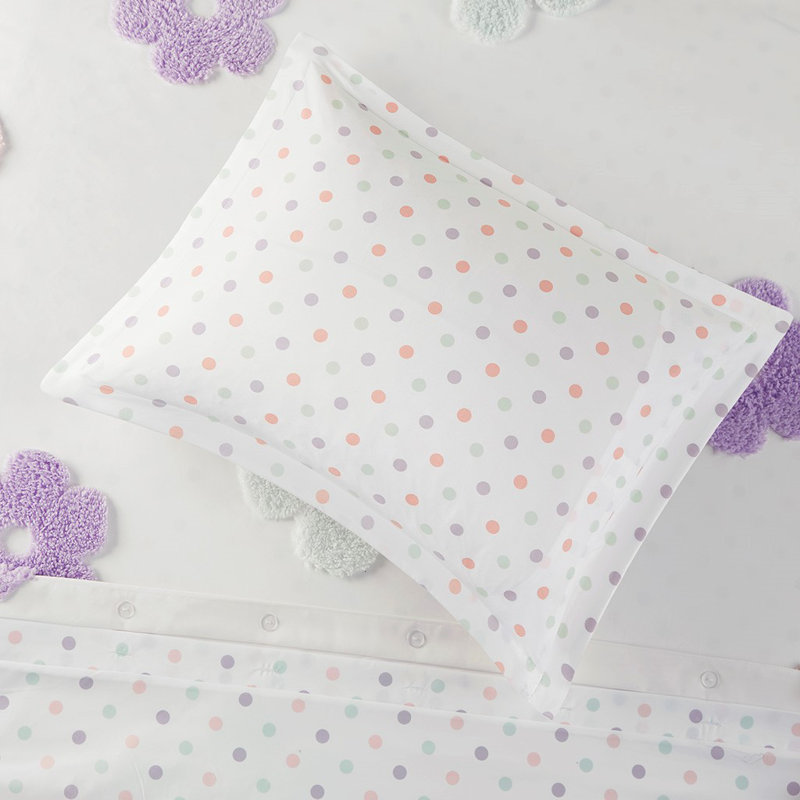 Purple and White Floral Microfiber Kids Full Comforter Set