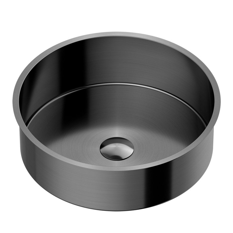 Honora 14.7'' L Bathroom Sink, Gun Metal