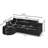 104.92" Corduroy L-shaped Compression Couch Sectional Sofa with Comfortable Chaise-1165655679