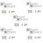 5 Pairs Modern Nova Premium Design Door Handles on Square Rose in Satin Nickel Finish