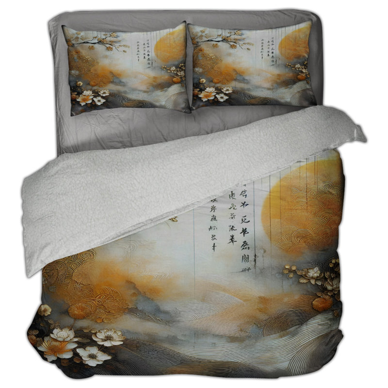 Asian Dawn Sherpa Comforter Set, King