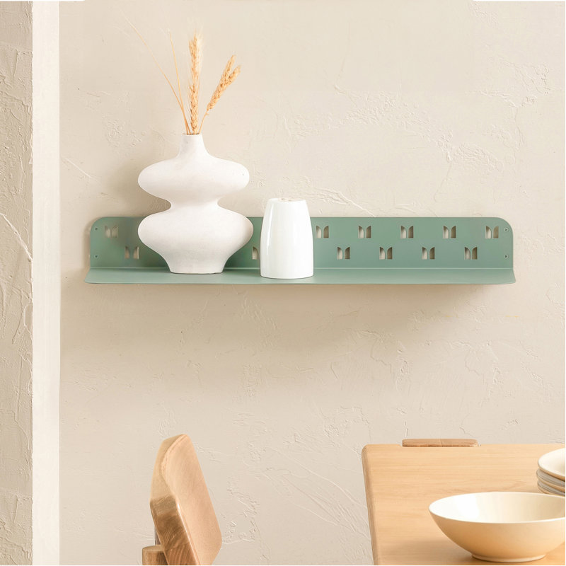 Tablette flottante murale Kobin, H 3 po x l 24 po x P 6 po, Vert sauge