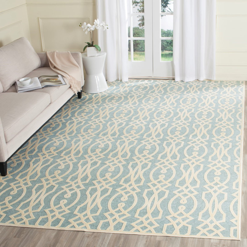 Tapis géométrique Jamon Martha Stewart Performance, Rectangle 4 pi x 5 pi 7 po