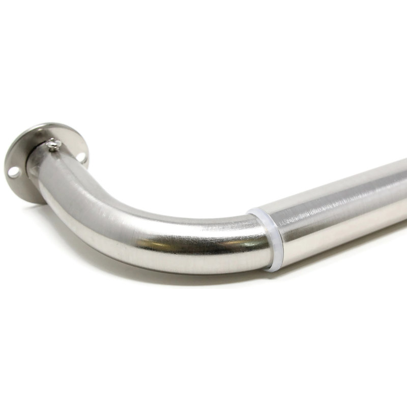 Tringle à rideau simple réglable de 1 po Aariel, Acier brossé, 84 po à 120 po