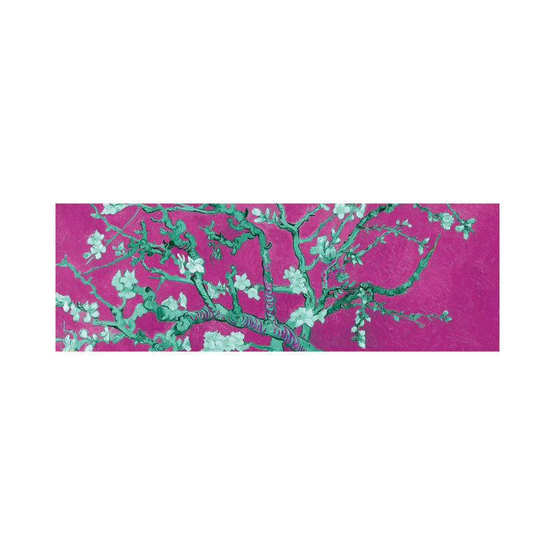 Almond Blossom On Magenta by Vincent Van Gogh - Wrapped Canvas Panoramic Print, 152.4 cm H x 50.8 cm W x 1.91 cm D
