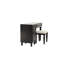 Ensemble de meuble-lavabo de style traditionnel noir traditionnel avec tiroirs de rangement et tabouret 1 pièce-2072216613