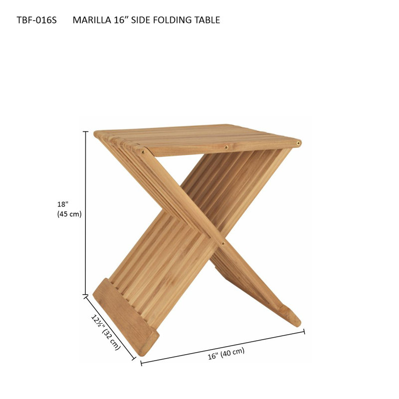 MARILLA 16" SIDE FOLDING TABLE