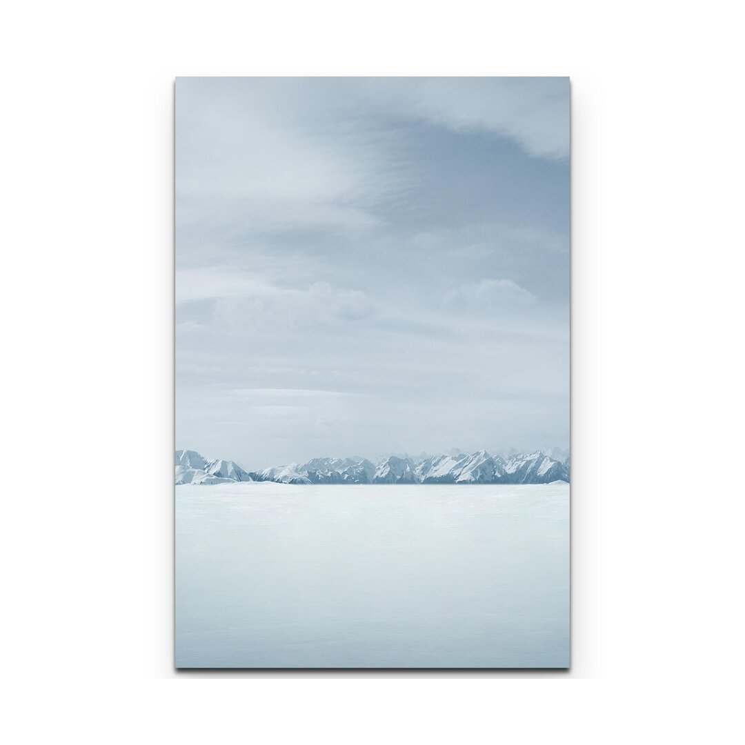 Leinwandbild Graue Winterlandschaft