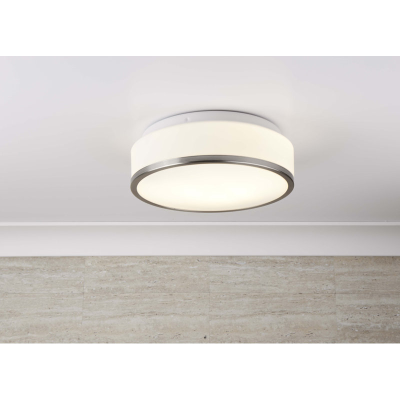 Bramlett Glass Flush Mount, Silver