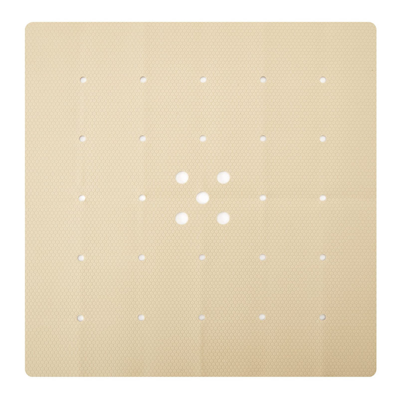 Tapis de douche pour surface texturée: Tapis de douche antidérapant en silicone sans ventouses pliable