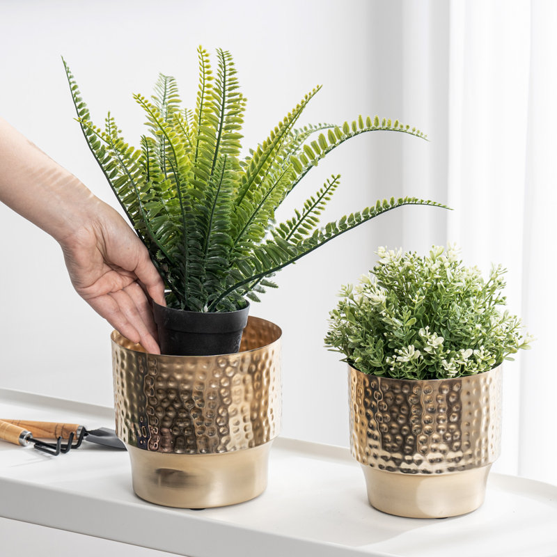 Handmade Pot Planter, Gold