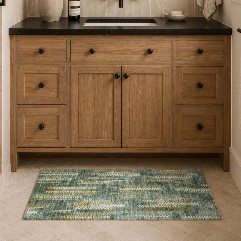 Machine Washable Indoor/Outdoor Chantille ACN2892 Striped Rug, 1'8" x 2'6", Aloe