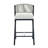 5-Piece Modern Aluminum Indoor Outdoor Dining Set, Rope Woven Patio Bar Set with Rectangular Table-1058411624