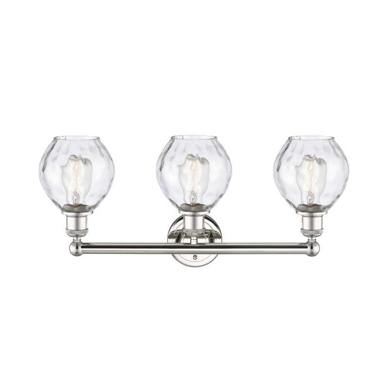 Éclairage pour meuble-lavabo de salle de bain 24 po 3 lumières Oceanne, Nickel poli