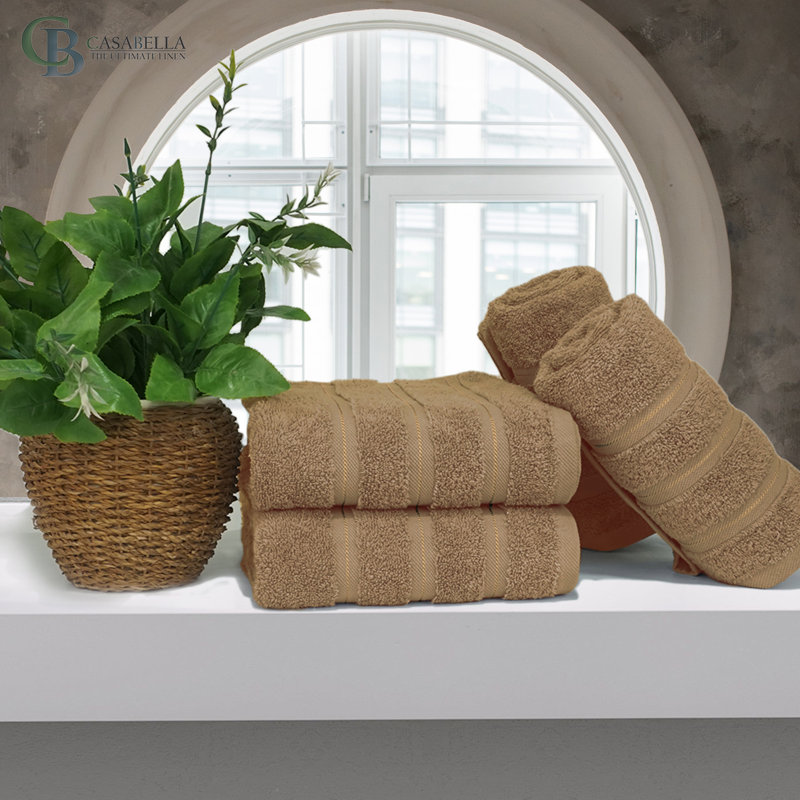 Casabella Luxury Hand Towel, Truffle
