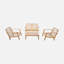 Masboro 4-seater Wooden Garden Sofa Set-92324820