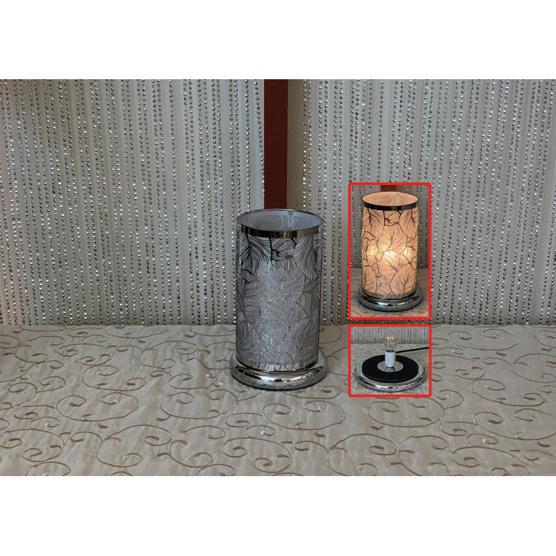 Lampe de table argent 9,4 "Antinaire