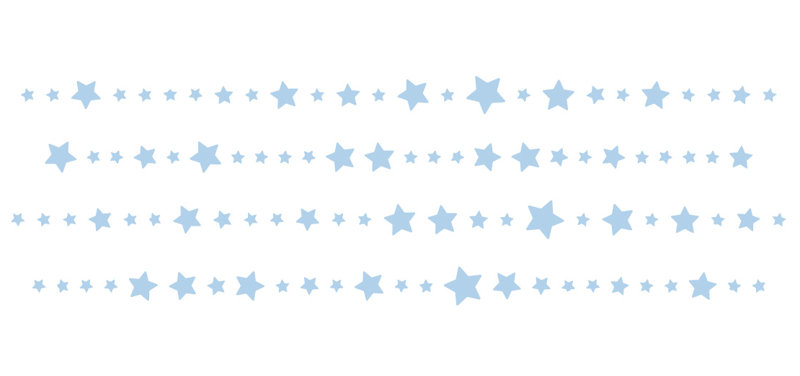 Abstract Non-Wall Damaging Wall Decal, Powder Blue, 21" H x 72" W x 0.01" D