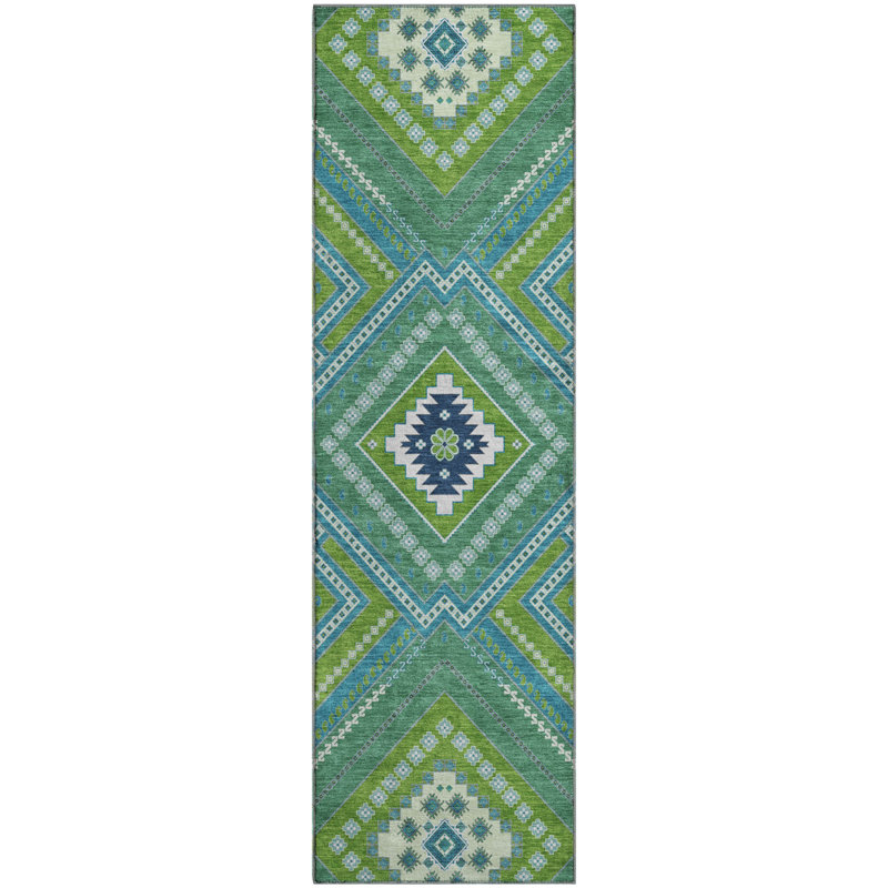 Premium Machine Washable Colmenero AMF1010 Tribal Rug, Runner 2'3" x 7'6"