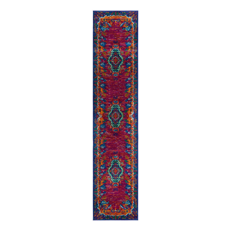 Floral Indoor Rug, Runner 2'7" x 12'