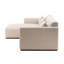 Brooklyn Polyester Upholstered Chaise Sectional, Mohair Cream-899489235