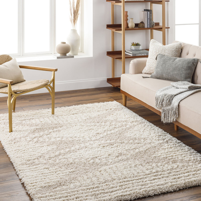 Geometric Shag Area Rug, Rectangle 130 x 170 cm