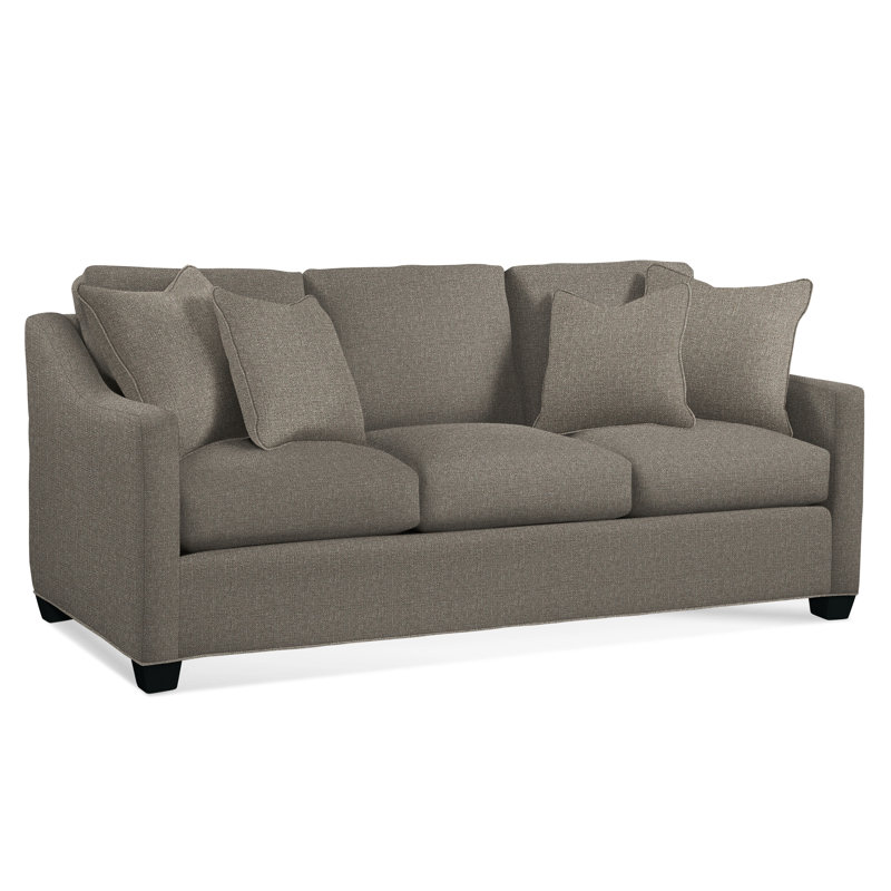 Oliver Sofa, Black Finish, Ivory Crypton Performance; 0886-91