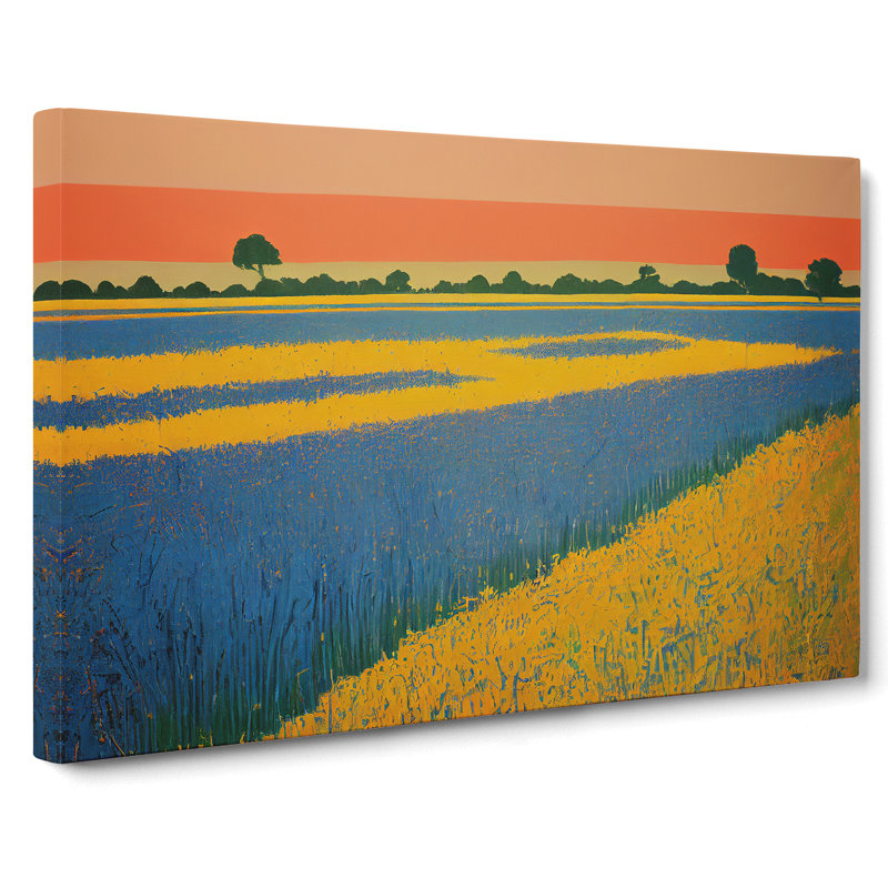 Soulful Bluebell Field - Wrapped Canvas Print, 35cm H x 50cm W x 3cm D