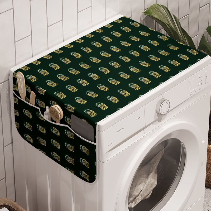 Ensemble de 2 boîtes de rangement vert foncé East Urban Home St. Patricks Day pour machine à laver 47 po x 18,5 po