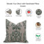 Coussin artisanal en lin à motif de blocs Fab Fabine-97419251