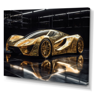 Gold And Black Iconic Car Legends II - Cars American Muscle Framed Art