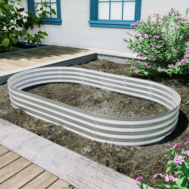 Ensemble de lit de jardin surélevé, résistant à la rouille, facile à assembler pour le jardinage extérieur, 8 x 4 x 1 pi