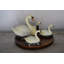Ensemble de 5 statues Zahara Swan sur base de marbre