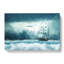 Ship Sailing Over A Stormy Sea In Abstract - Wrapped Canvas-55339062