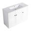 Lavabo de salle de bain autoportant en résine 48 po et 3 portes d'armoire à fermeture en douceur (emballage KD)-903216279
