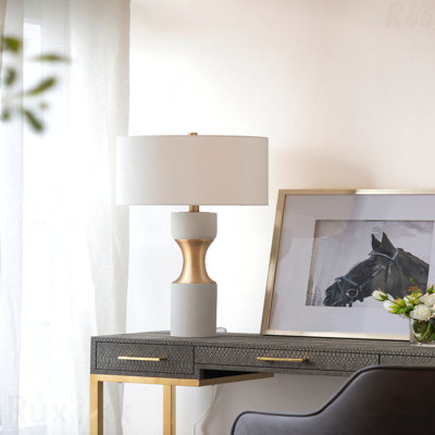 Table Lamp - Cement & Metal Material