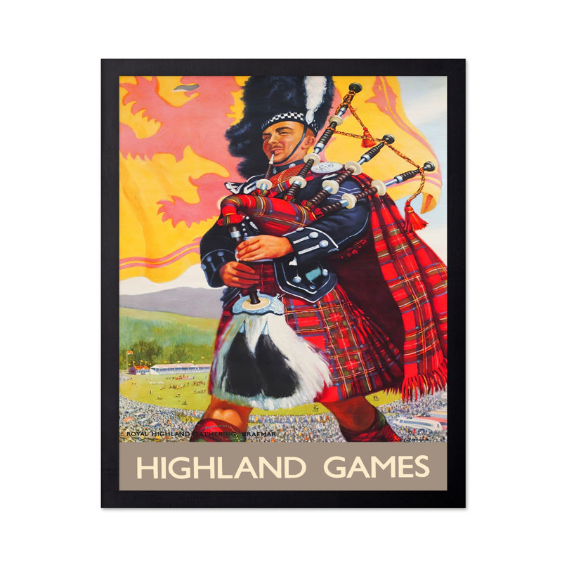 Highland Games Travel By Rails, Unframed, Poster, 12"H x 16"W