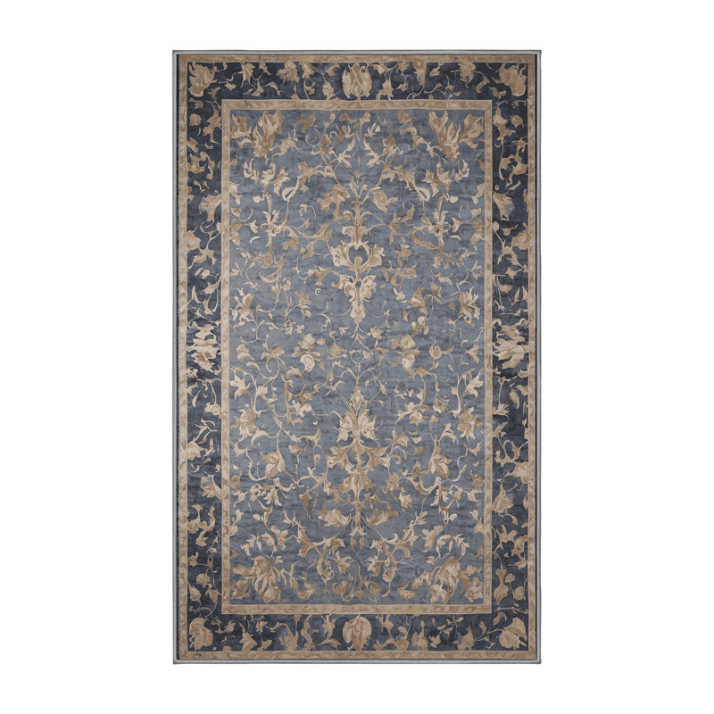 Silky Soft Plush Gray Area Rug, Rectangle 5' x 8'