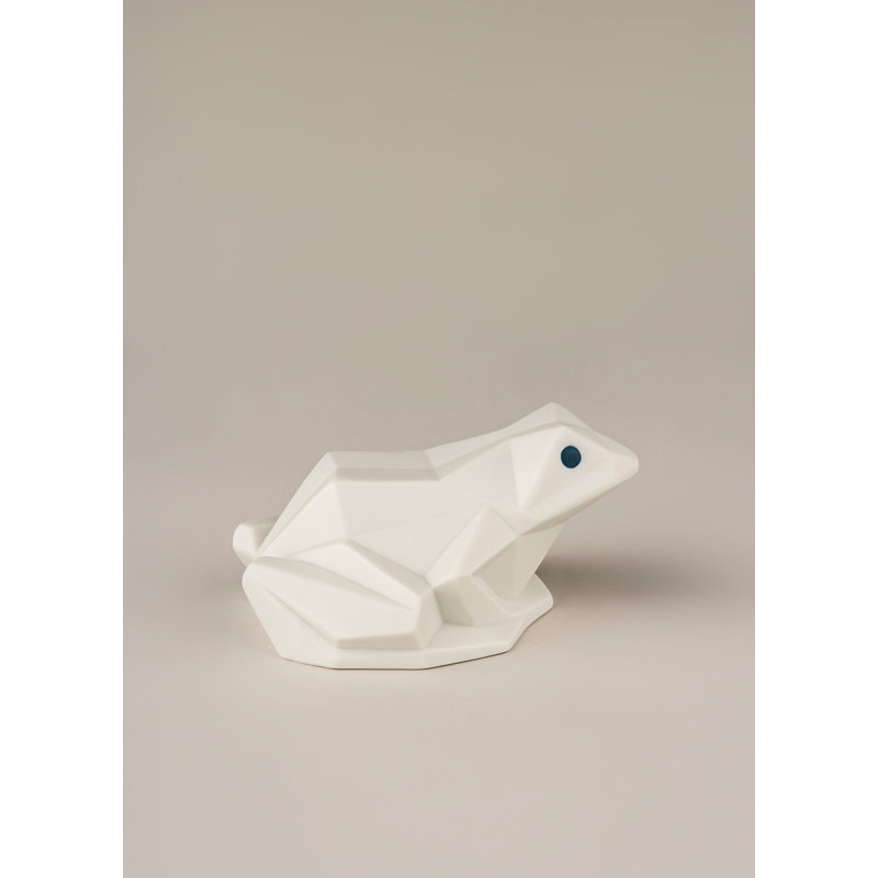 Figurine de grenouille Origami, Blanc