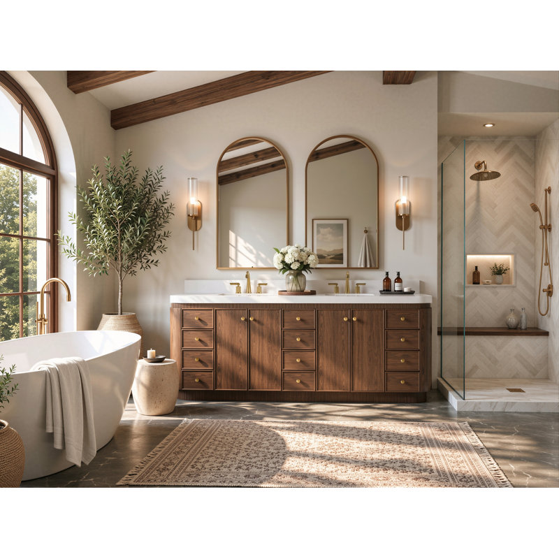 Ensemble de meuble-lavabo 48 po Aston, Chestnut Oak, 48 po