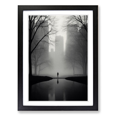 Central Park Minimalism No.2 - Single Picture Frame Print on Wood