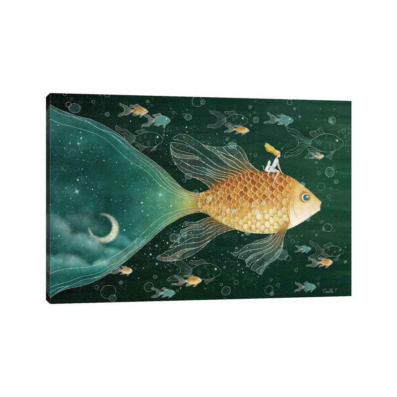 Riding Through The Night Sky- Gallery-Wrapped Canvas Giclée