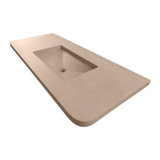 Newterra Concrete Handmade Rectangular Console Bathroom Sink