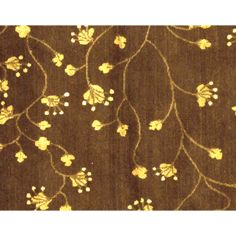 Tapis brun noué à la main de haute qualité
